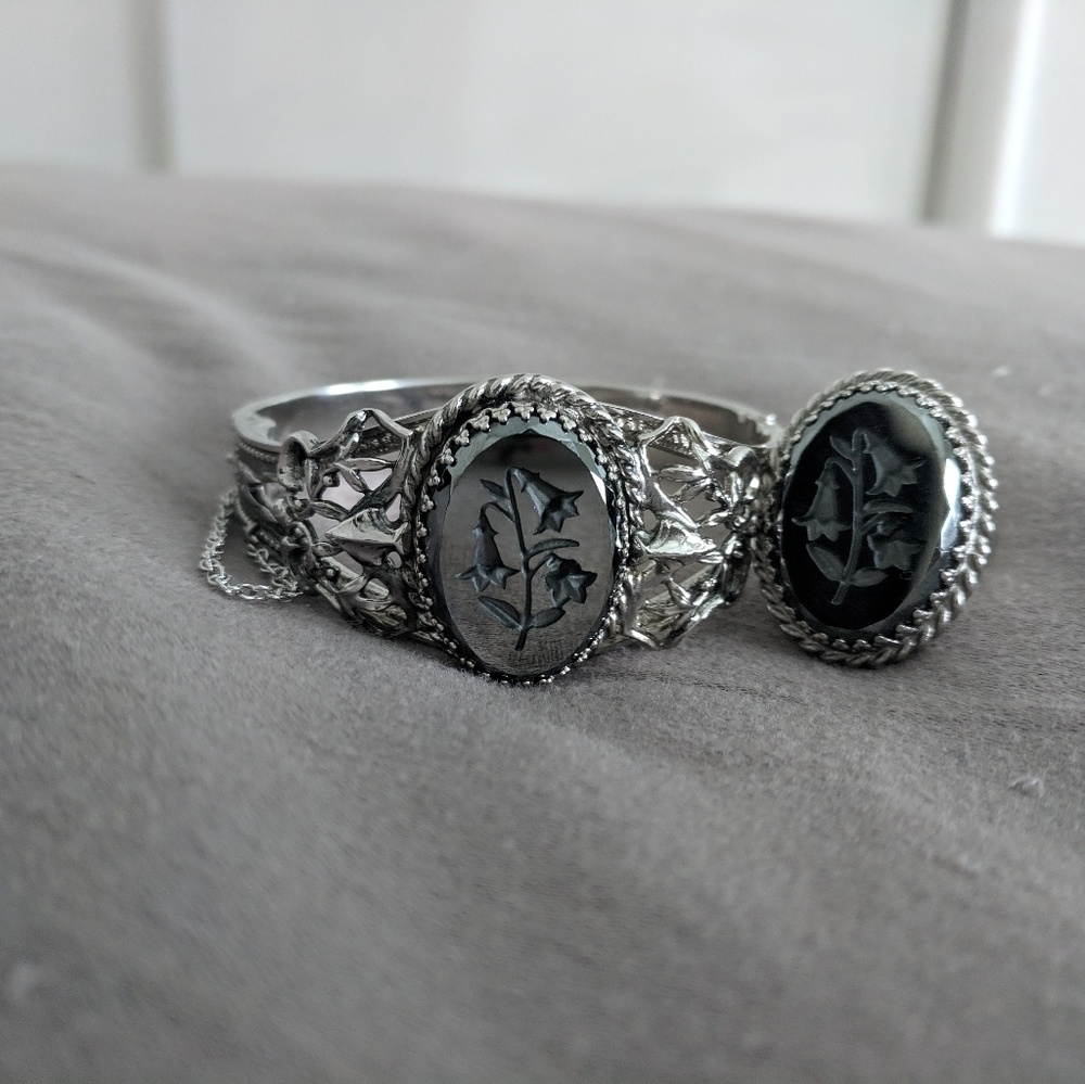Whiting and Davis Vintage Bracelet and Ring Set